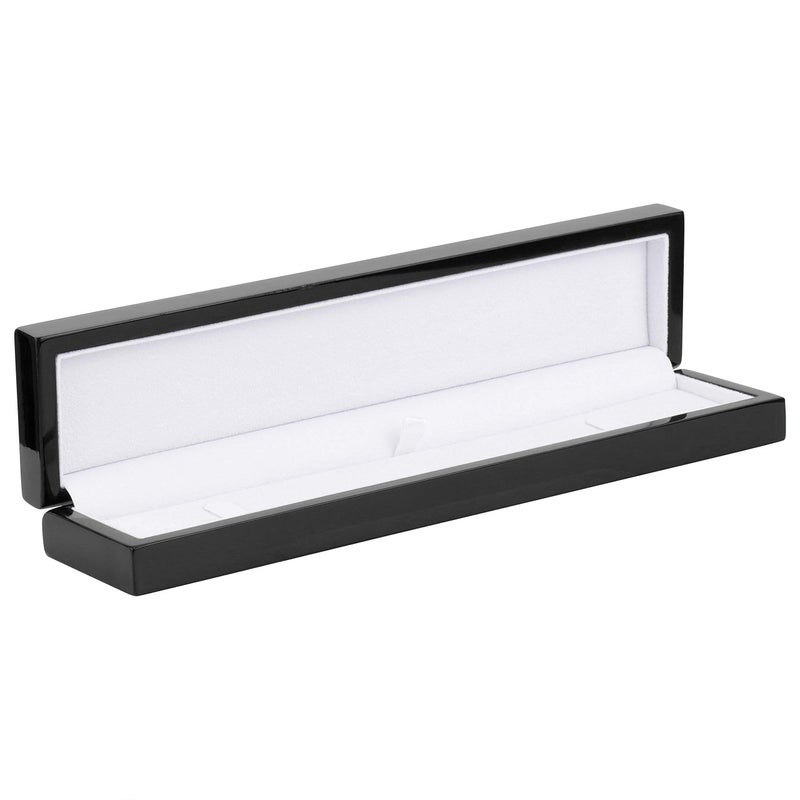 Noble Pack Noble Piano Wood Bracelet Box - Luxury Bracelet Gift Box - Jewelry Gift Box for Bracelet - Comes with Two Piece Packer and Ribbon (Black) - Image 3